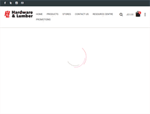 Tablet Screenshot of hardwareandlumberja.com